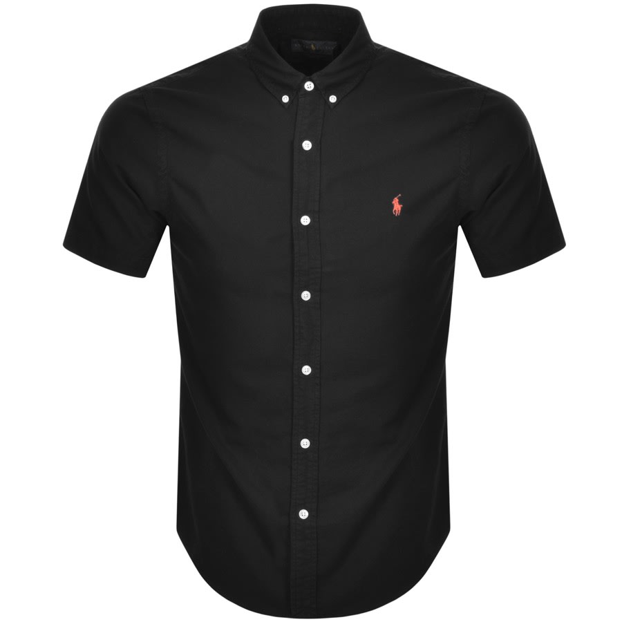 Alternative Image for ProductRalph Lauren Slim Fit Short Sleeved Shirt Black1